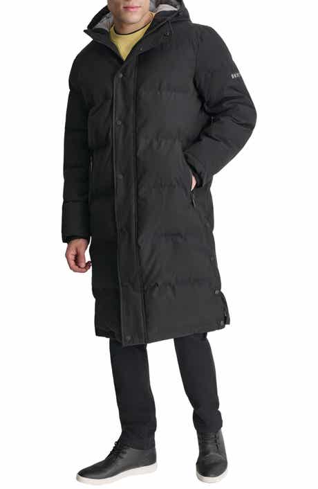 DKNY Zip Front Longline Puffer