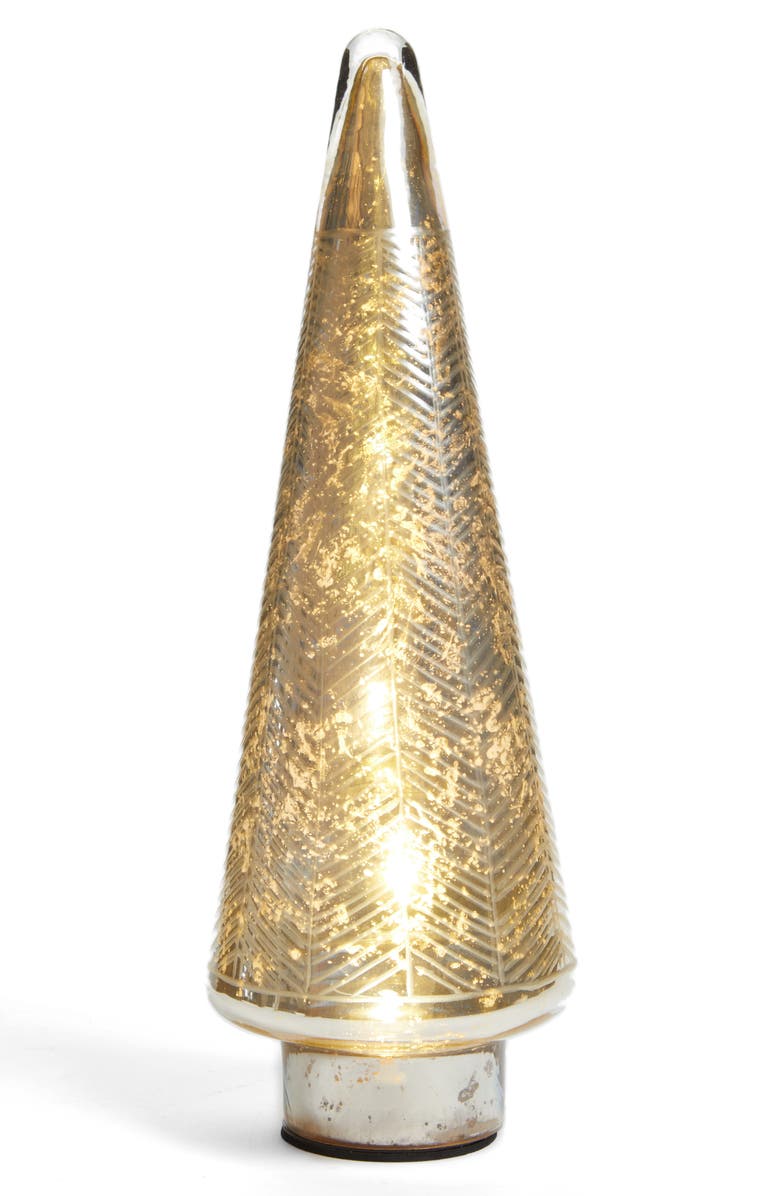 Accent Decor Magical LED Light Mercury Glass Tree, Main, color,