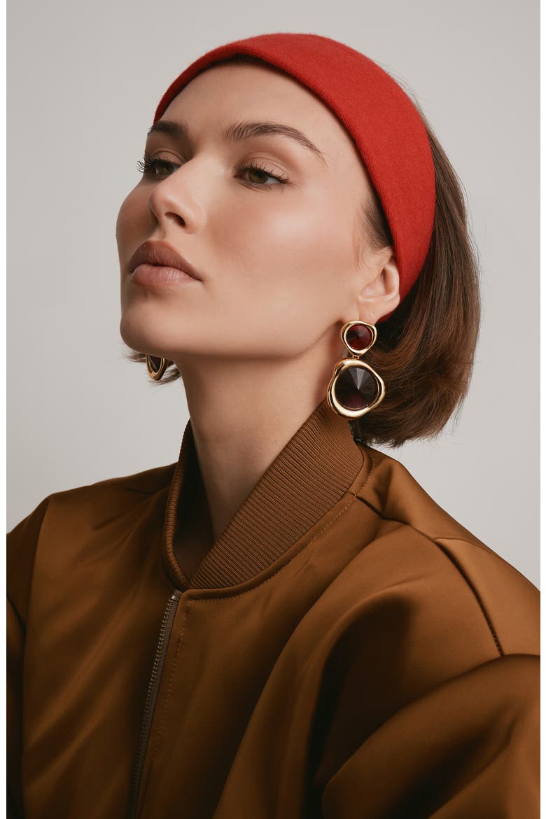 Annika Cashmere Headband, Alternate, color, RUBY RED