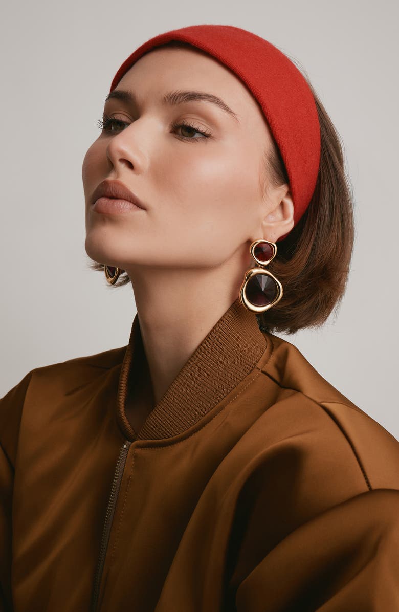 LELET NY Annika Cashmere Headband, Alternate, color, Ruby Red