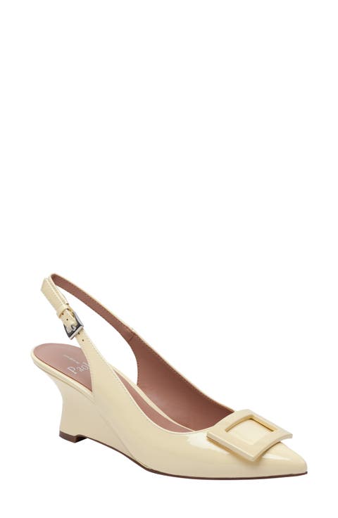 Vista Slingback Pointed Toe Wedge Pump (Women)