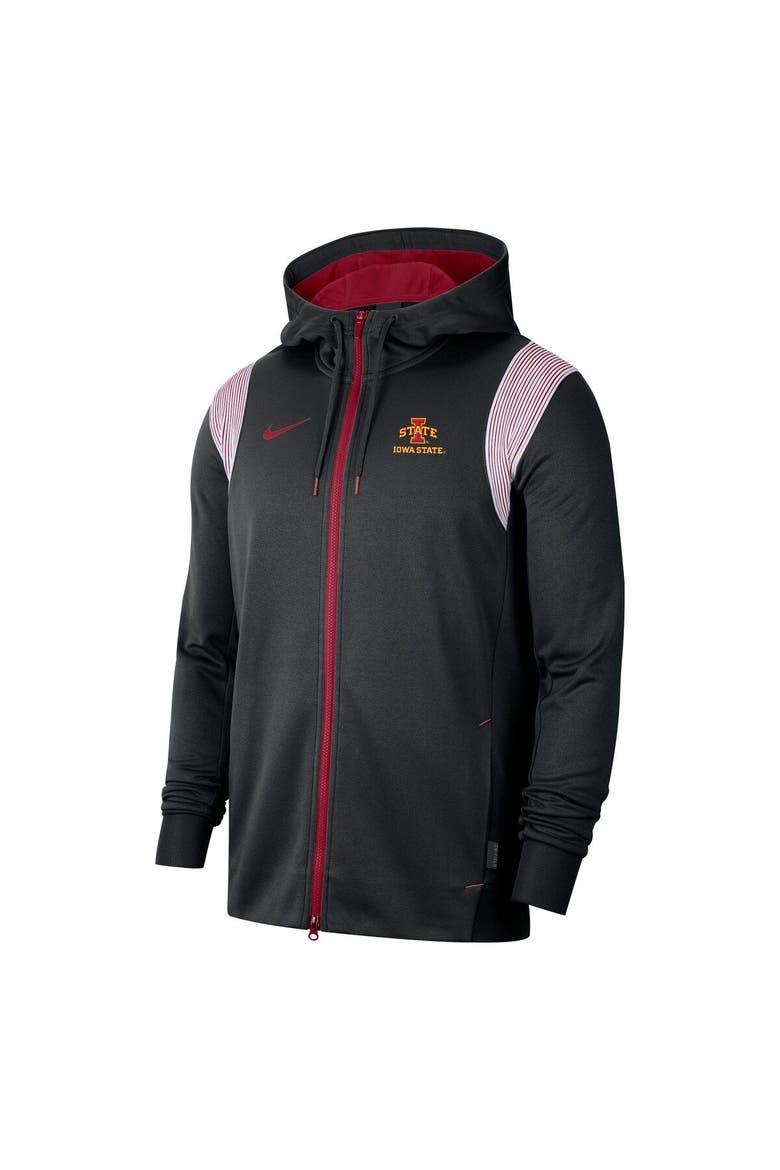 Men's Nike Black Iowa State Cyclones Sideline Performance Full-Zip Hoodie, Alternate, color, Black
