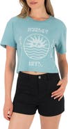 Hurley Bliss Boxy Crop Cotton Graphic T-Shirt