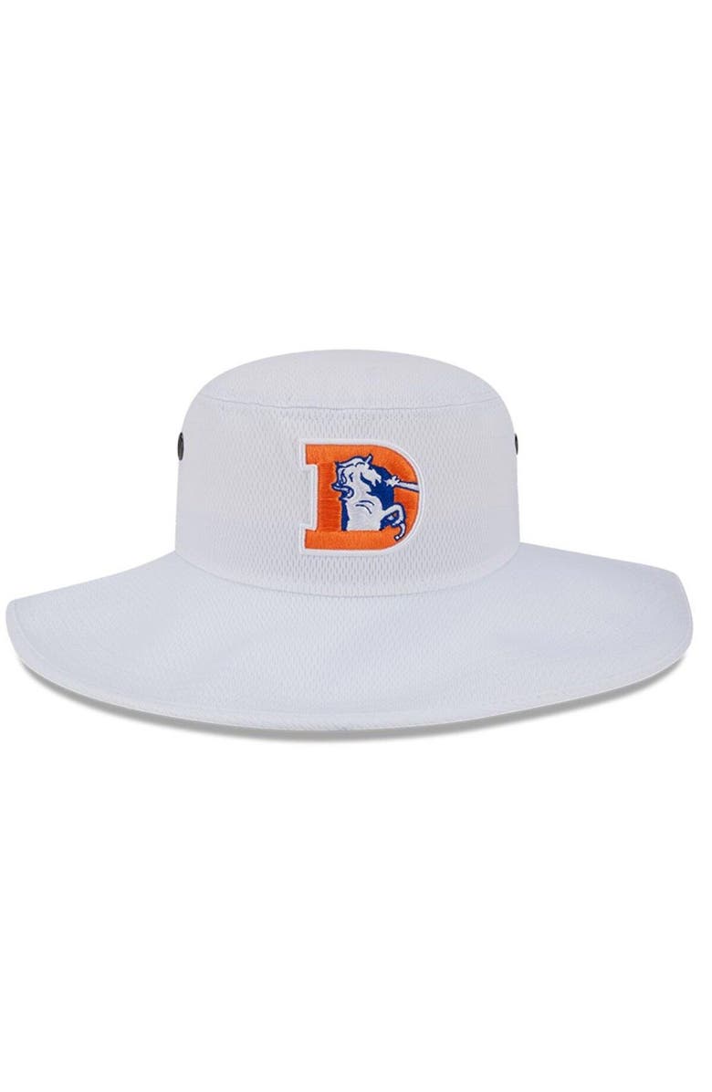 New Era Men's New Era White Denver Broncos 2023 NFL Training Camp Throwback Panama Bucket Hat, Alternate, color, White