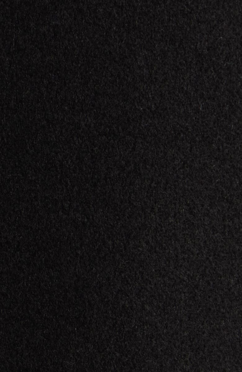 Sam Edelman Fringe Shawl Collar Coat, Alternate, color, Black