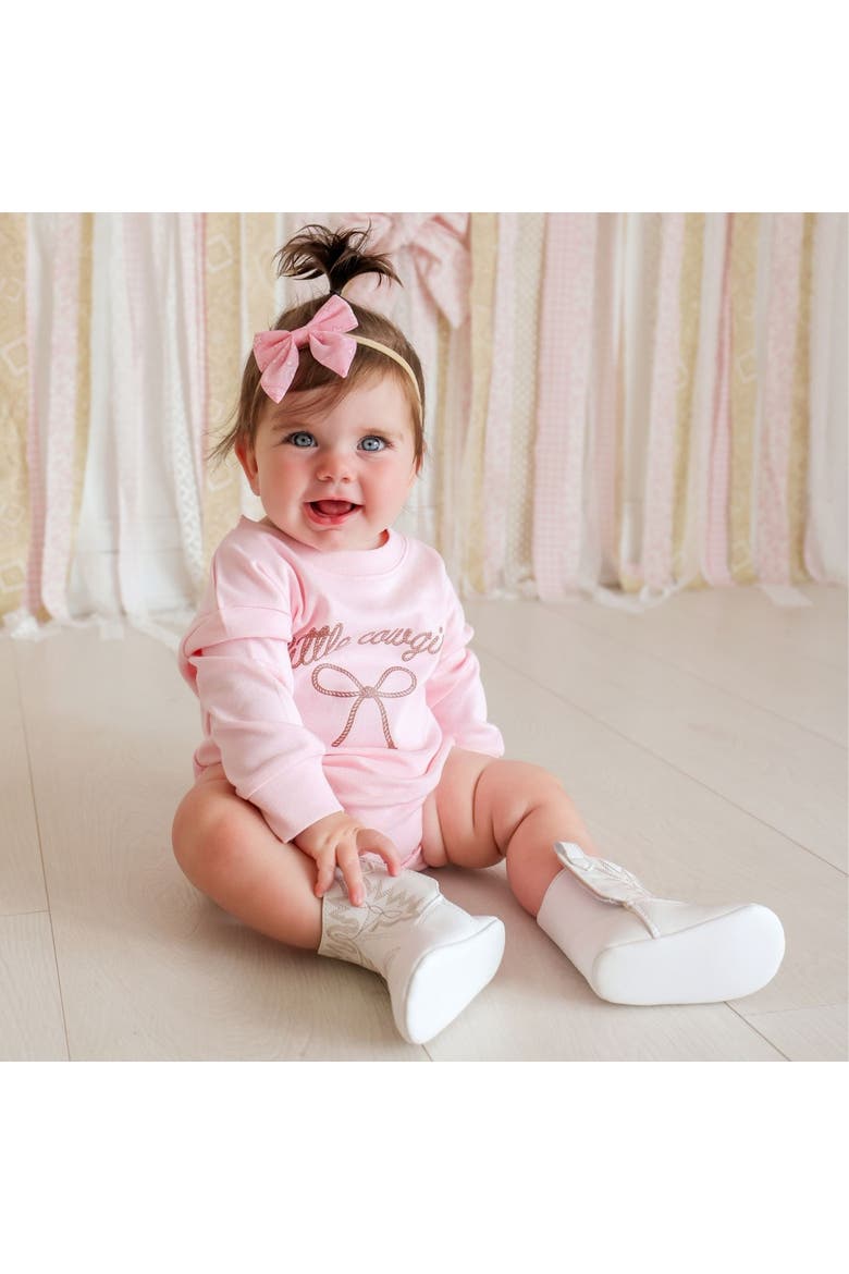 Pink Bandana Western Bow Baby Headband, Alternate, color, Pink