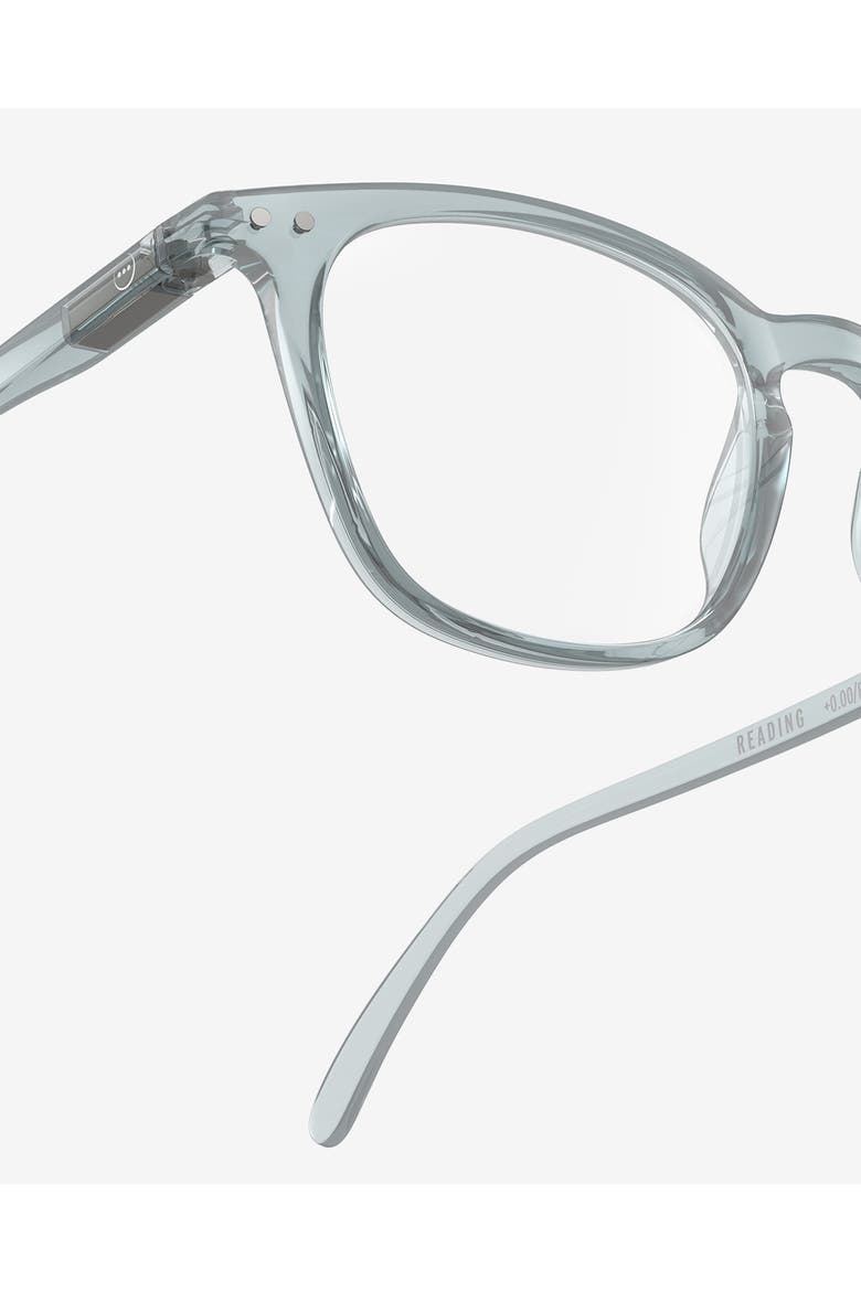 #E 49mm Trapeze Reading Glasses, Alternate, color, Frozen Blue