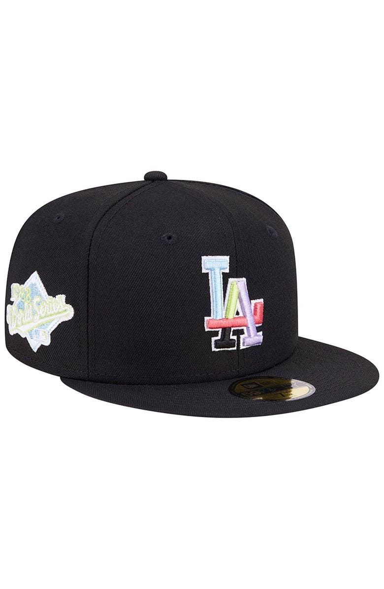 New Era Men's New Era Black Los Angeles Dodgers Multi-Color Pack 59FIFTY Fitted Hat, Main, color, Black