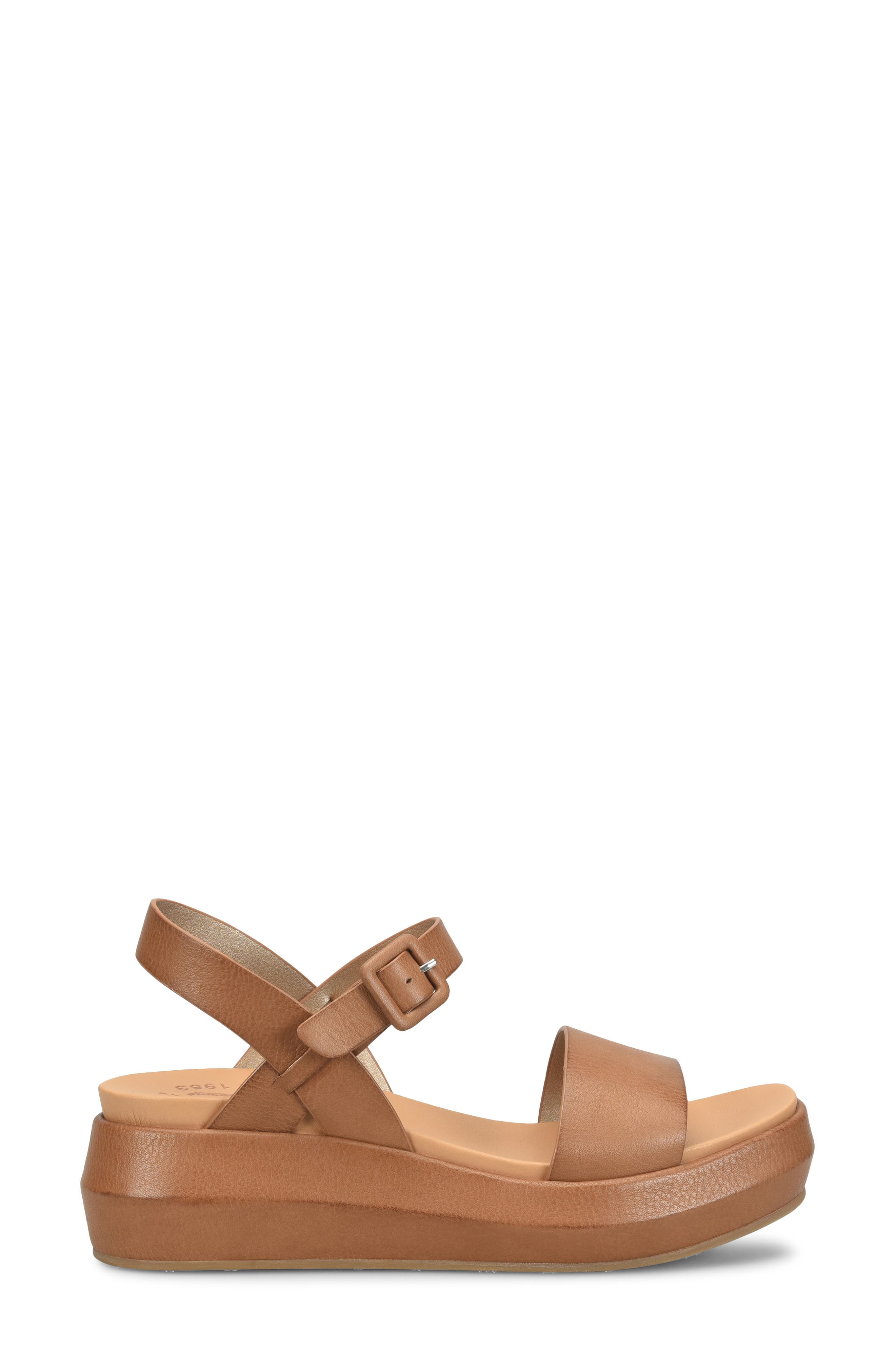 Hallie Platform Sandal, Alternate, color, TAN LEATHER