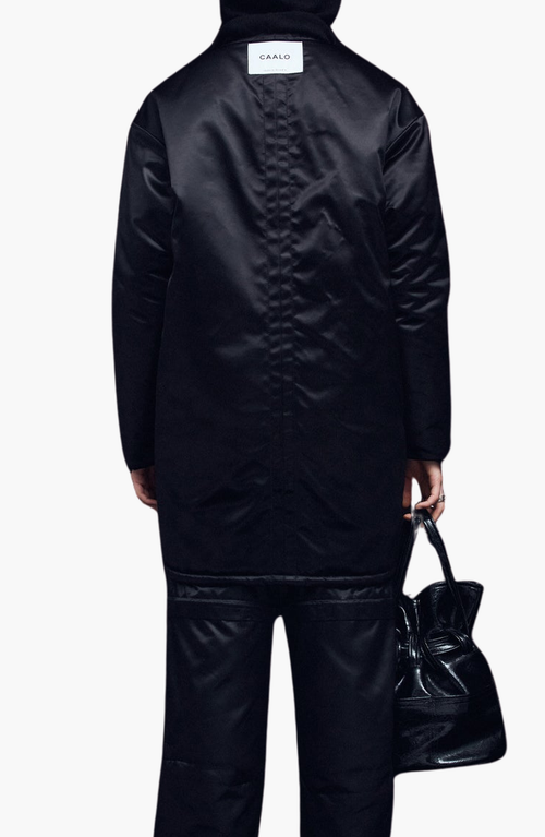 Caalo Reversible Sustainable Down Coat In Black