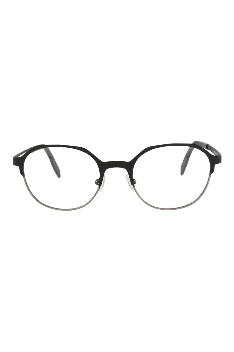 51mm Round Optical Frames, Main, color, BLACK BLACK TRANSPARENT