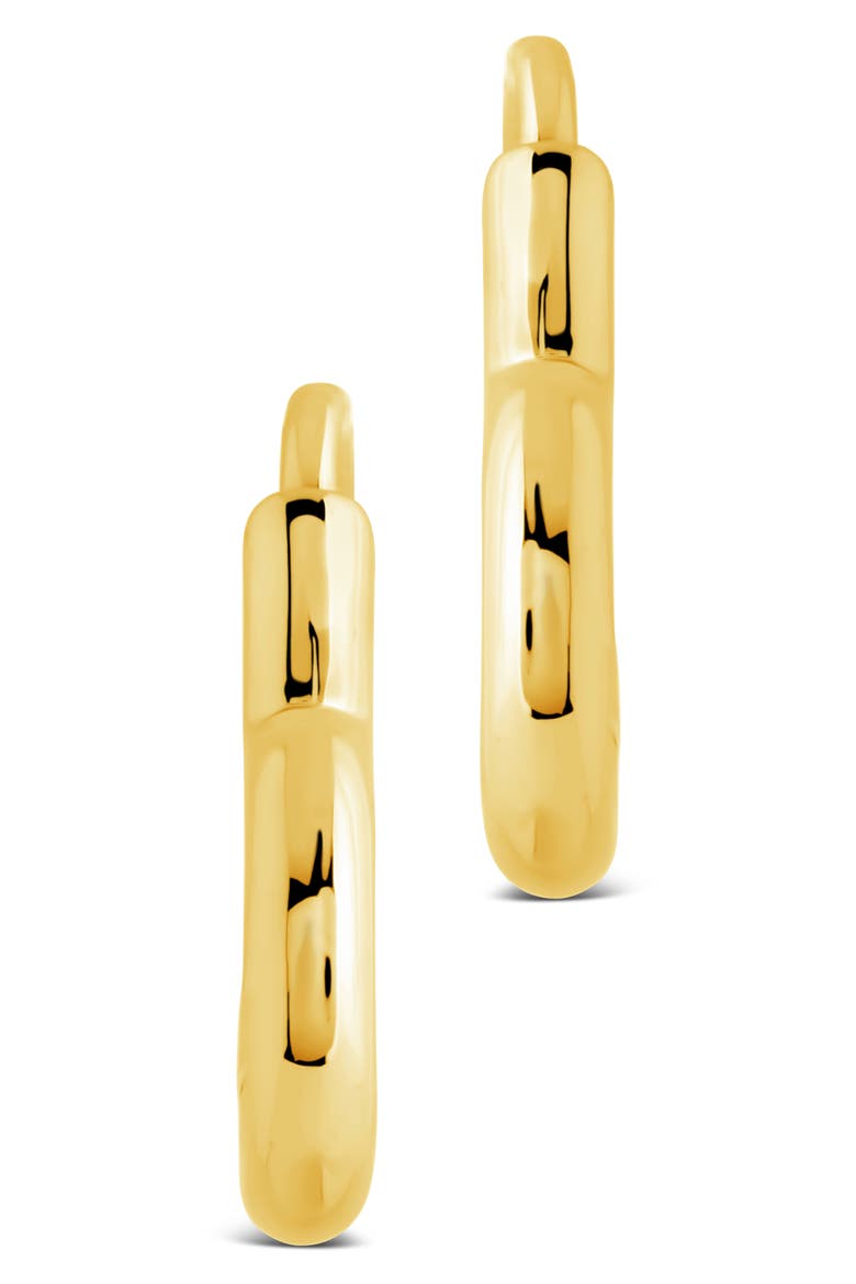Elle Heart Hoop Earrings, Alternate, color, GOLD