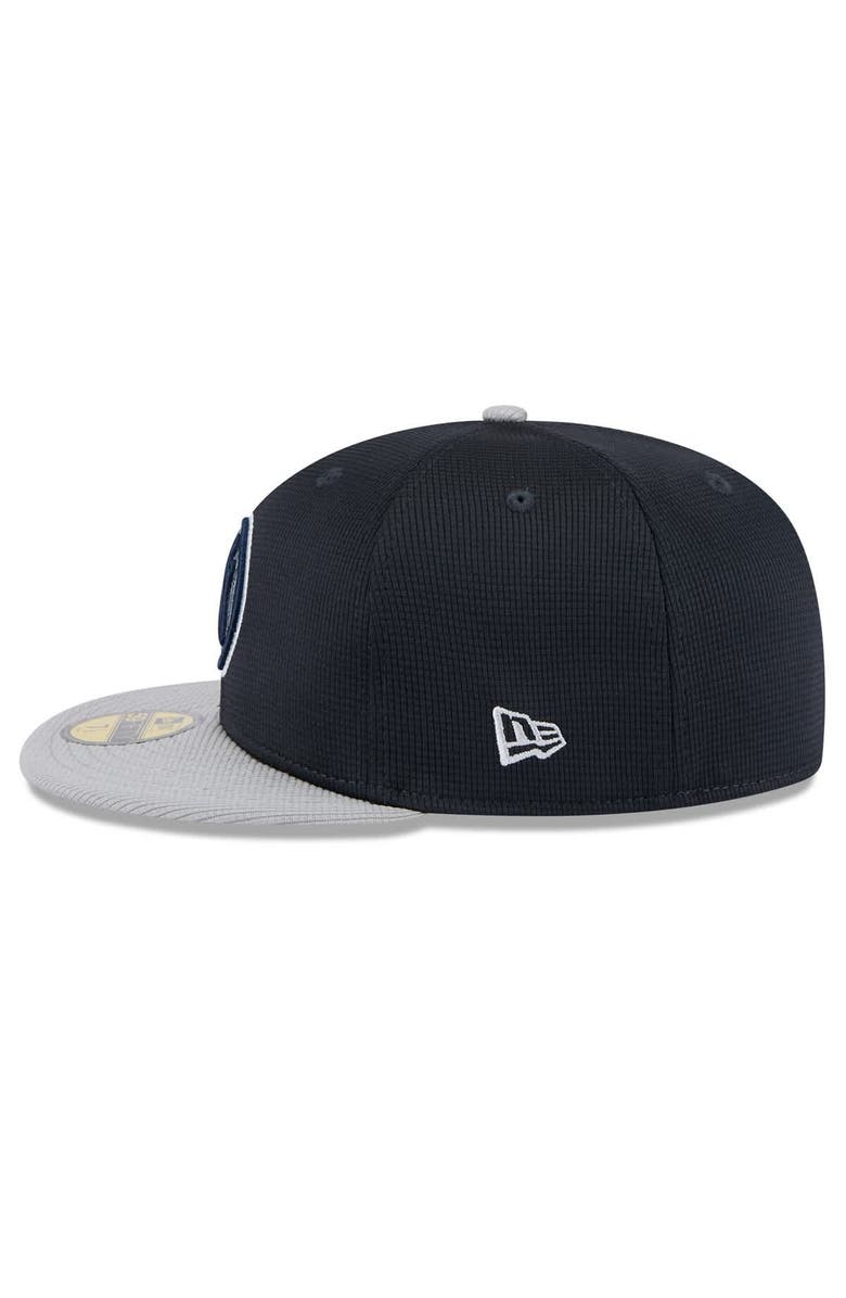 New Era Men's New Era  Gray New York Yankees 2025 Batting Practice 59FIFTY Fitted Hat, Alternate, color, 