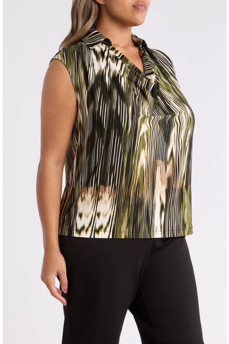 Extended Shoulder Cowl Neck Top, Alternate, color, BAY LEAF MULTI