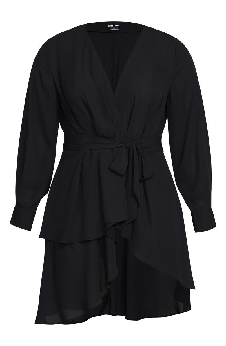 City Chic Shibara Wrap Top, Alternate, color, 