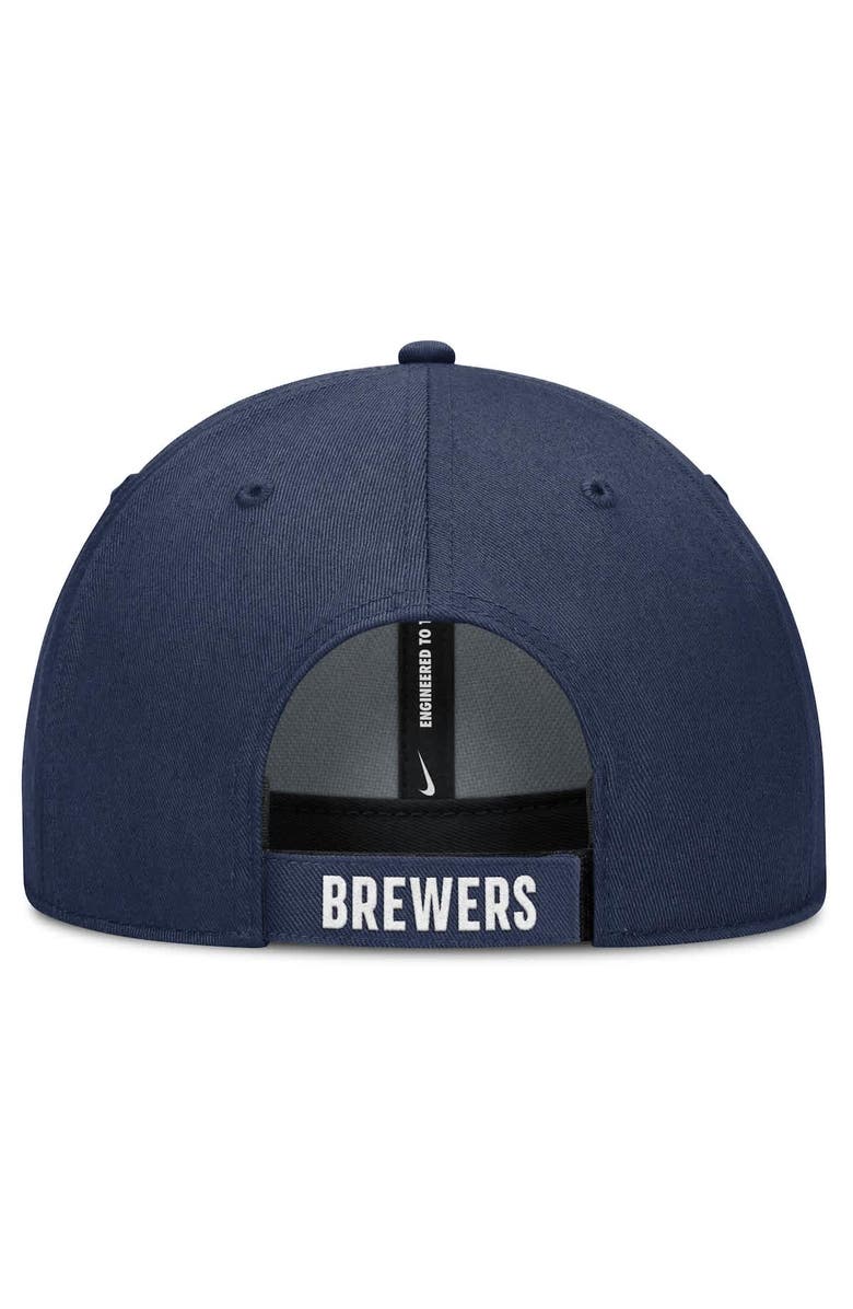 Nike Men's Nike White/Navy Milwaukee Brewers Club Performance Adjustable Hat, Alternate, color, 