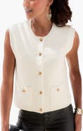 LASCANA Women's Button Down Sweater Vest
