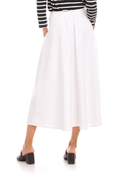Karen Kane Cotton Blend Midi A-line Skirt In Off White