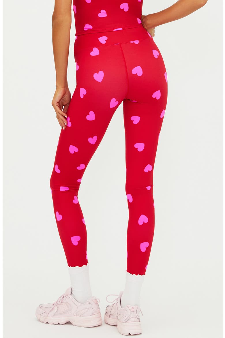 Piper Print Leggings, Alternate, color, ROYAL RED