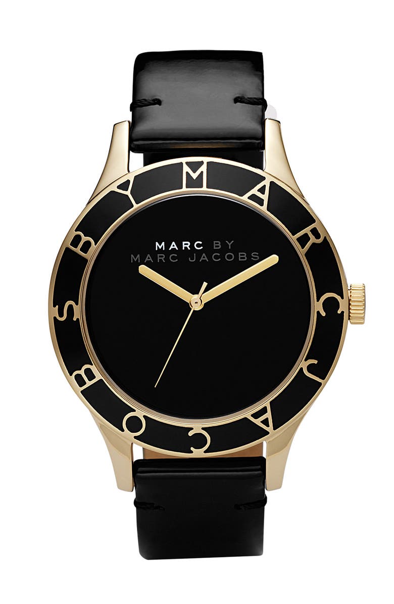 MARC BY MARC JACOBS Patent Strap Oversized Watch, Main, color, 