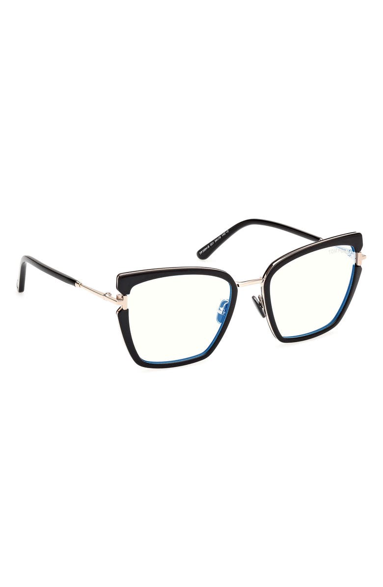 TOM FORD 54mm Butterfly Blue Light Blocking Optical Glasses, Alternate, color,