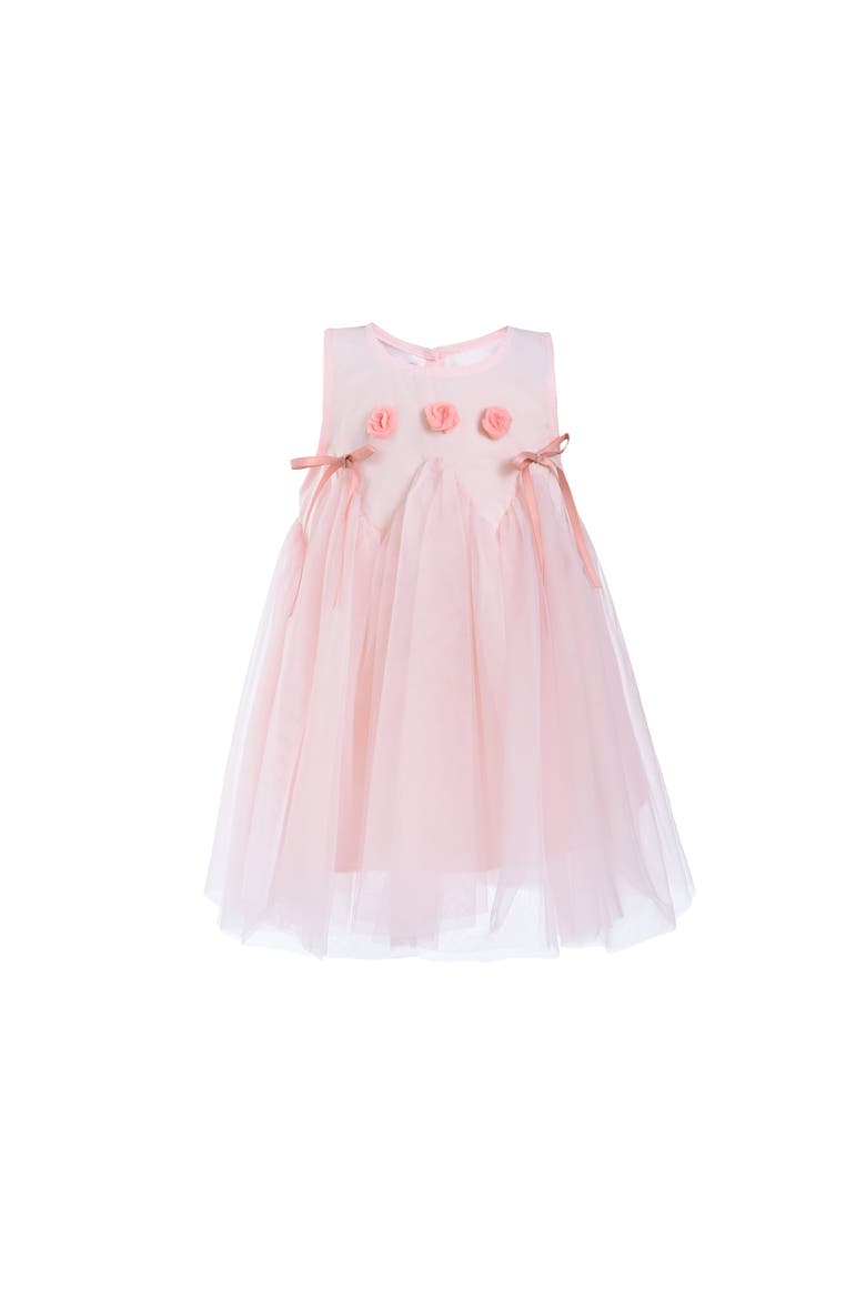 Rose Ribbon Dress, Alternate, color, Peach Blush
