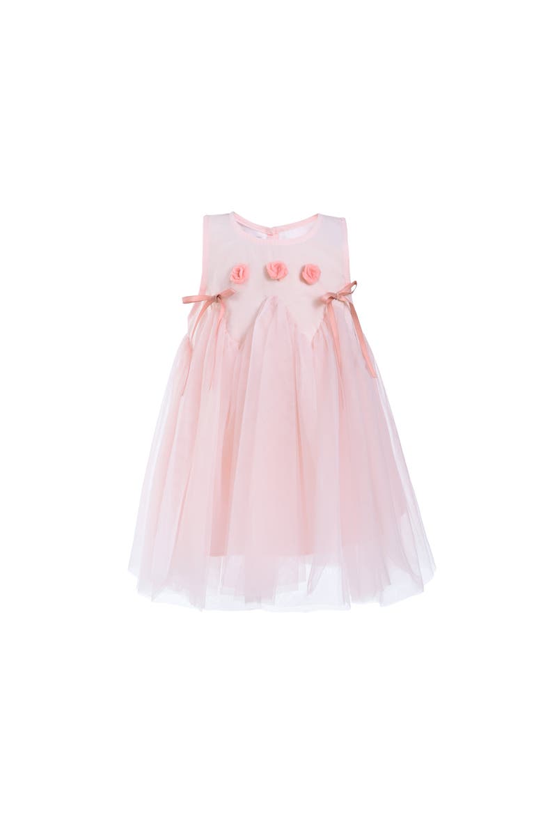 Mimi Tutu Rose Ribbon Dress, Alternate, color, Peach Blush