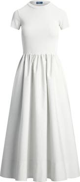 送料関税無料【LAUREN RALPH LAUREN】COTTON MIDI DRESS Ralph Lauren Polo Ralph Lauren Smocked Cotton Midi Dress