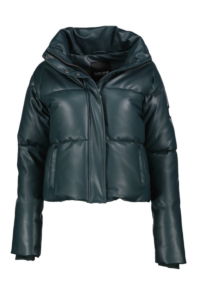 Evita-X Water Resistant Crop Puffer Jacket, Main, color, ATLANTIC