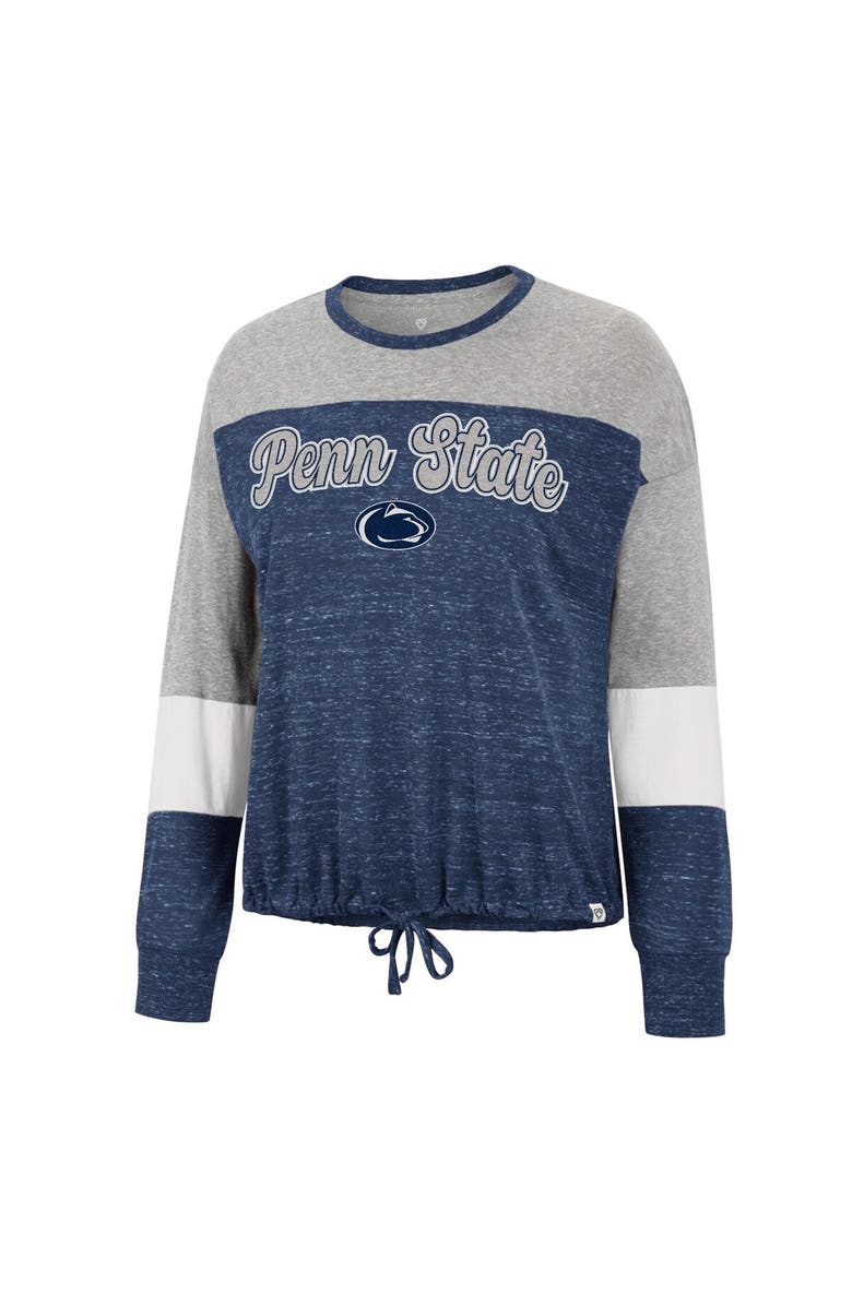 COLOSSEUM Women's Colosseum Navy Penn State Nittany Lions Joanna Tie Front Long Sleeve T-Shirt, Alternate, color, 