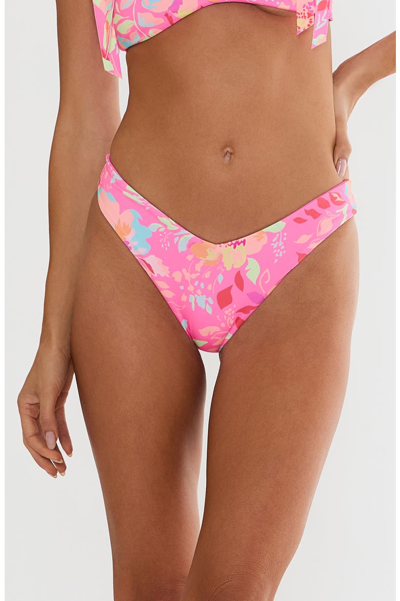 Vanessa High Cut Bikini Bottoms, Main, color, BLOOM LAGOON