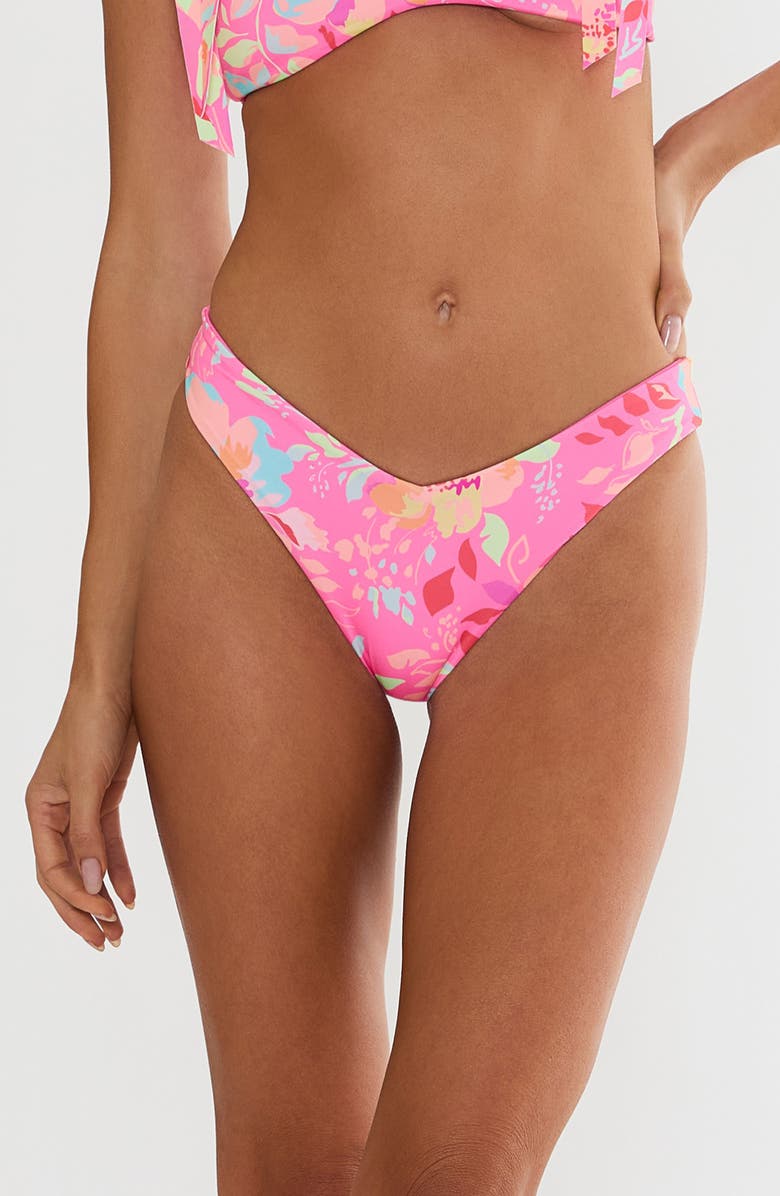 Beach Riot Vanessa High Cut Bikini Bottoms, Main, color, Bloom Lagoon