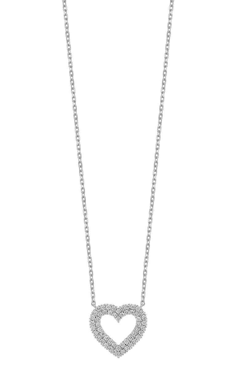 Bony Levy Diamond Heart Pendant Necklace, Main, color, 18K White Gold