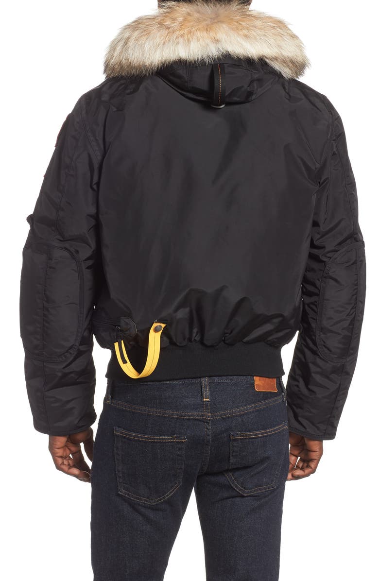 Parajumpers Gobi 700 Fill Power Down Bomber Jacket with Genuine Coyote Fur Trim, Alternate, color,