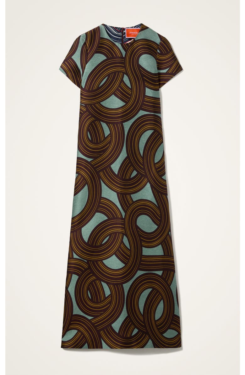 La DoubleJ Swing Dress, Alternate, color, Montecarlo Jacquard Dusty Blue