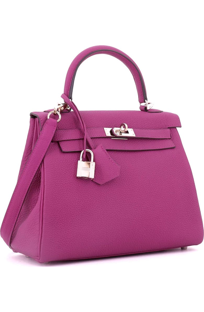 Pre-Owned Hermes Kelly Handbag Pink Togo with Palladium Hardware 25, Alternate, color, Rose Pourpre