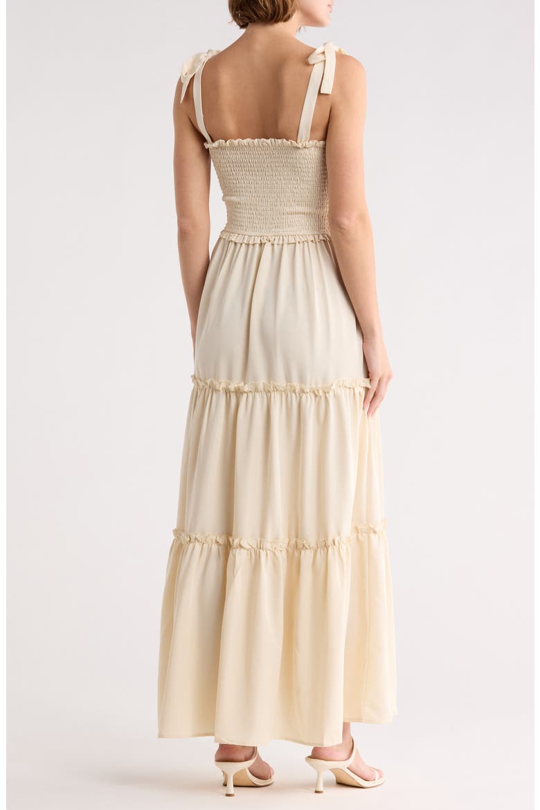Darla Smocked Maxi Dress, Alternate, color, CREME