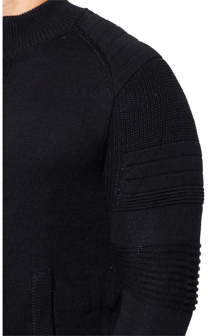 Full-Zip Sweater Jacket, Alternate, color, BLACK