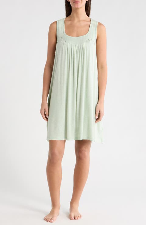 Kate Sleeveless Pleated Front Nightgown