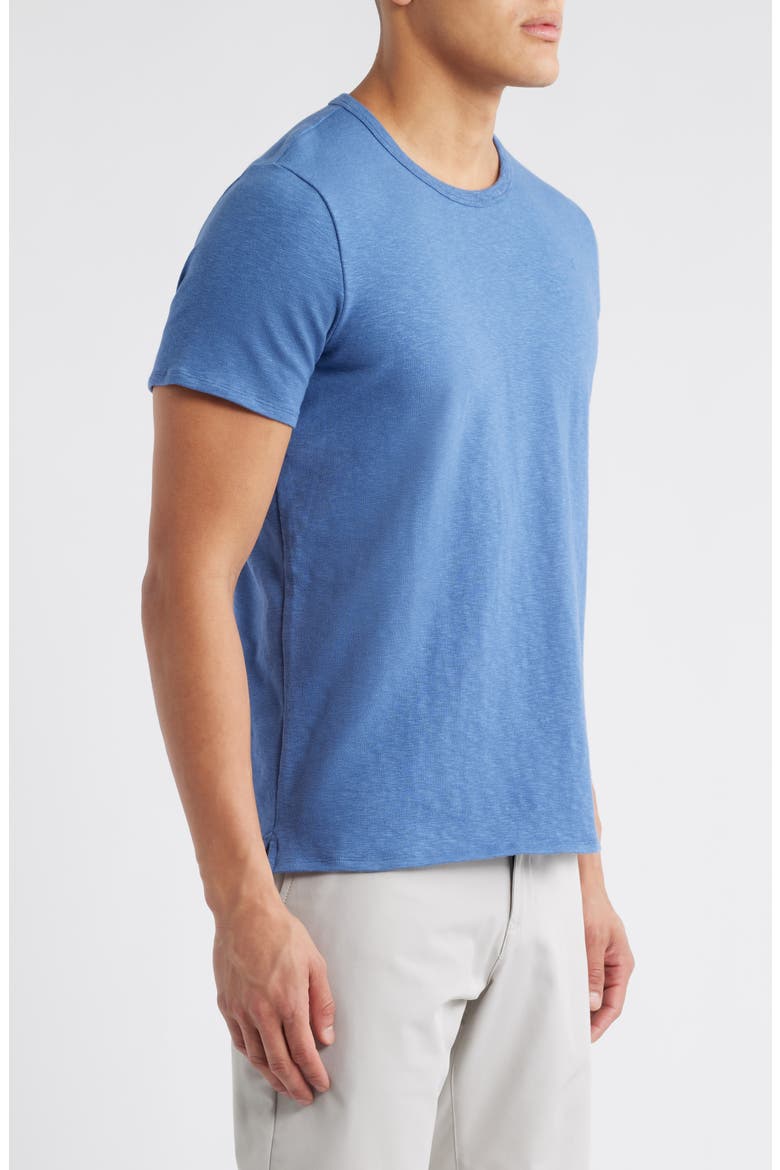 Asher Black Slub Stretch Cotton & Modal T-Shirt, Alternate, color, MED BLUE