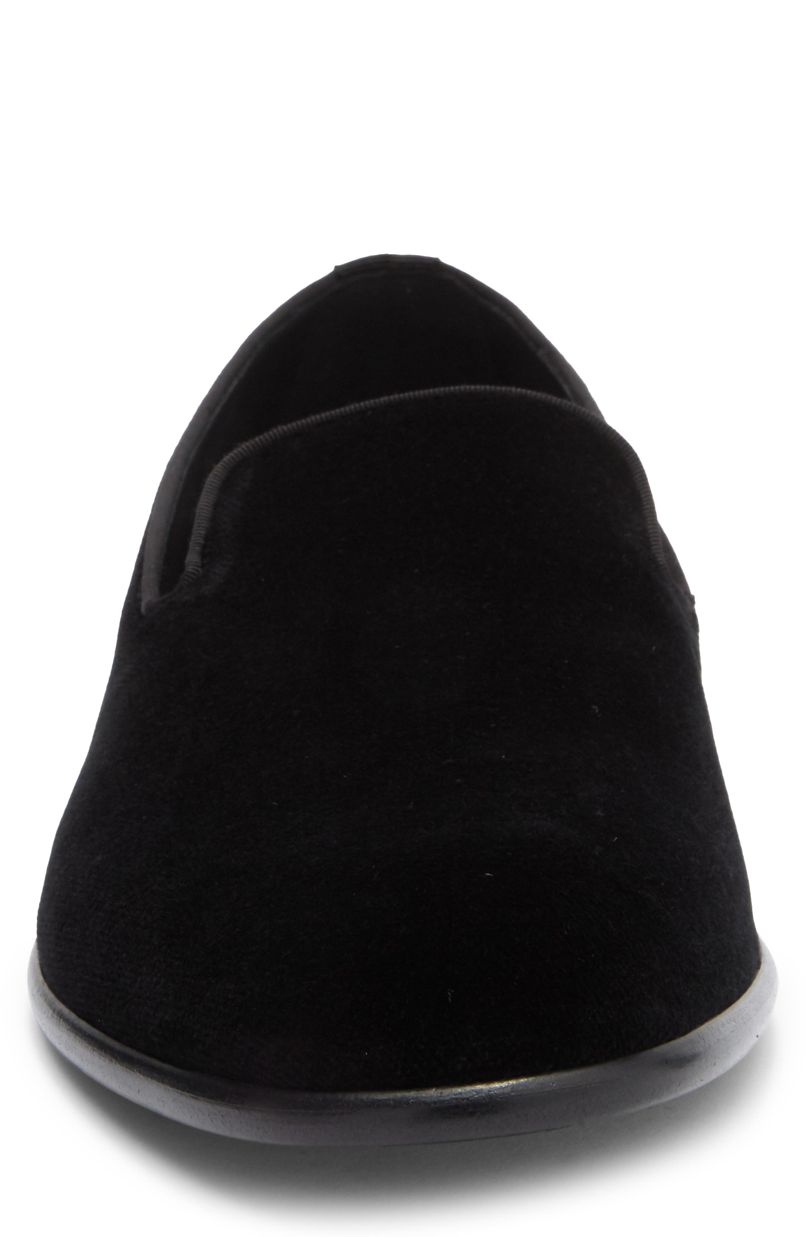 Dolce&Gabbana Velveteen Venetian Loafer, Alternate, color, 80999 Black