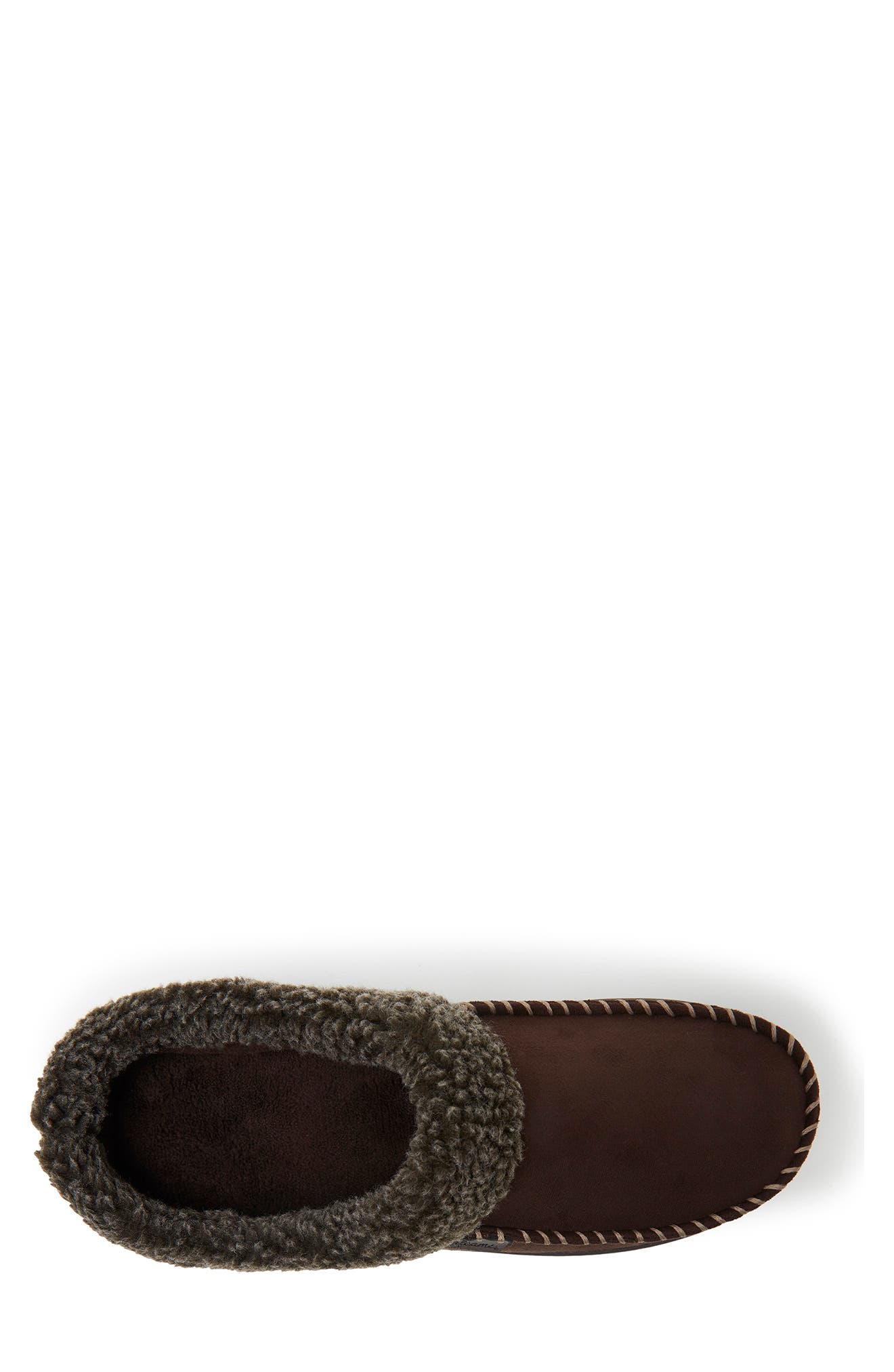 DEARFOAMS Brendan Microfiber Faux Fur Lined Clog Slipper, Alternate, color, 