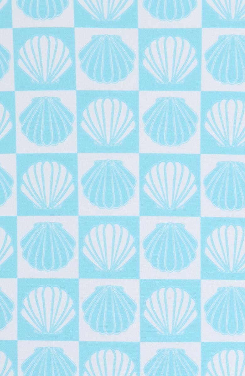 Boardies Kids' Ilfracombre Ruffle One-Piece Swimsuit, Alternate, color, Blue/ Cream