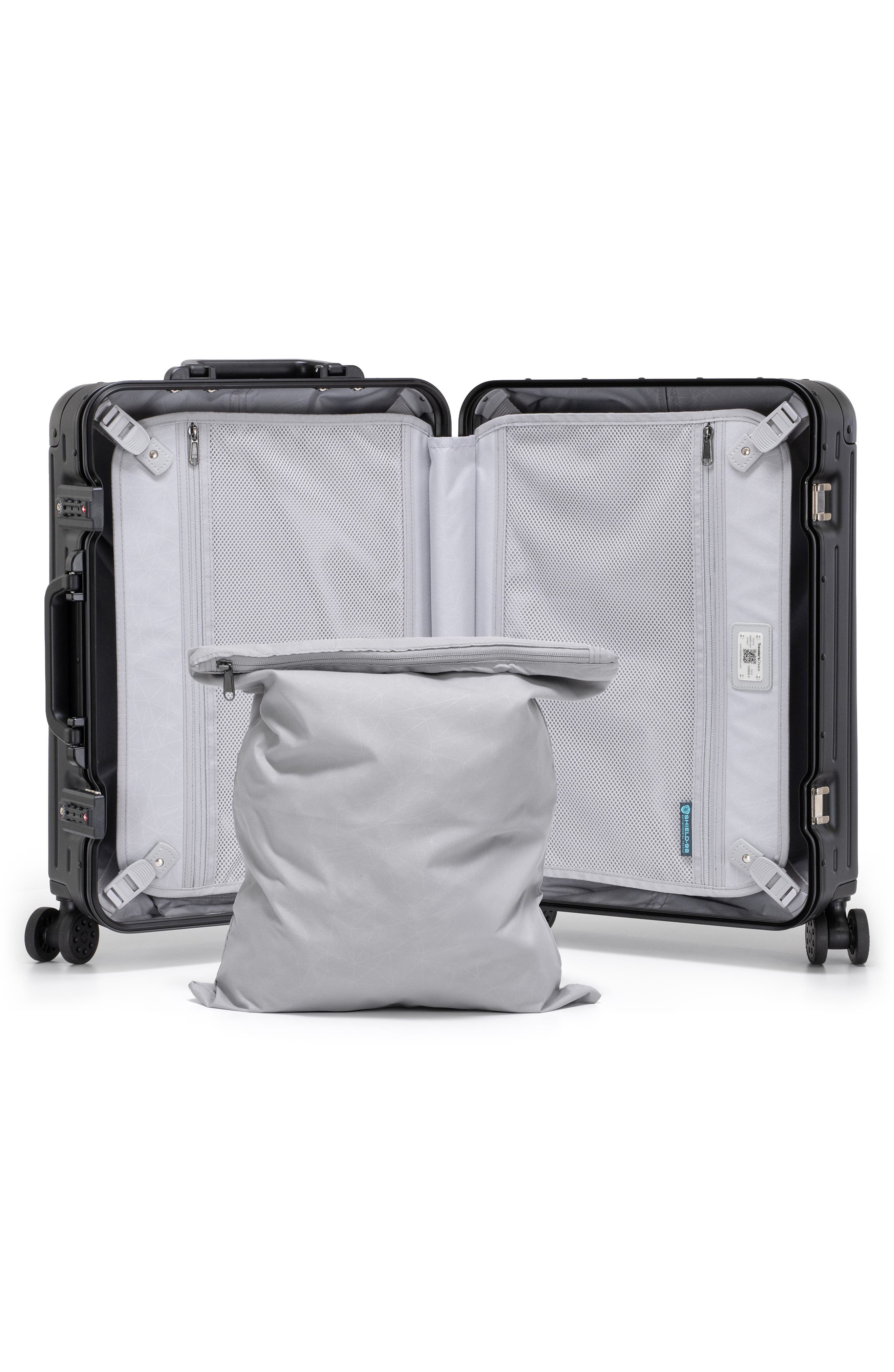 TRAVELERS CHOICE Montro Carry-On Spinner Luggage, Alternate, color, Black
