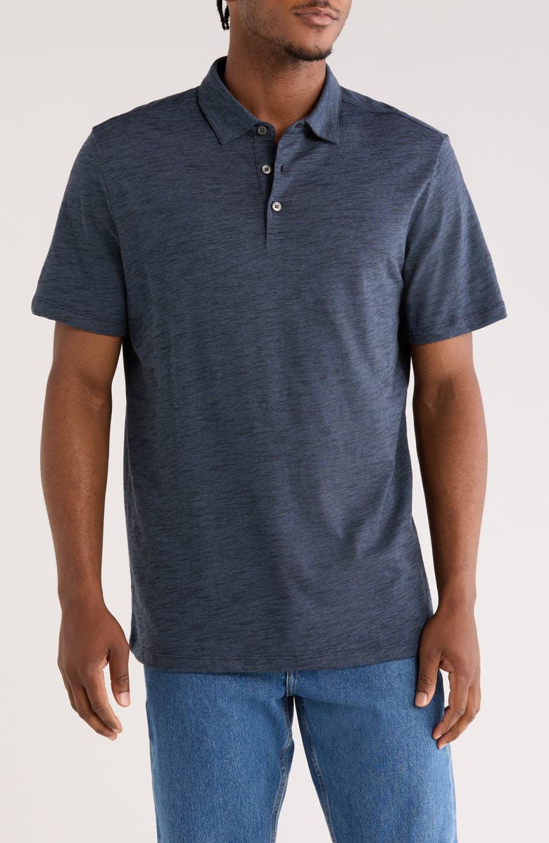 WESTZEROONE Bryce Cotton Polo, Main, color, Midnight