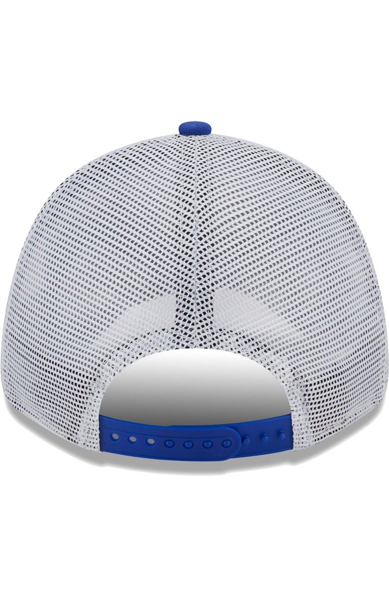 New Era Men's New Era Royal/White Buffalo Bills Logo Patch Trucker 9FORTY Snapback Hat, Alternate, color, 