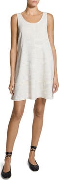 Theory Check Linen Blend Minidress