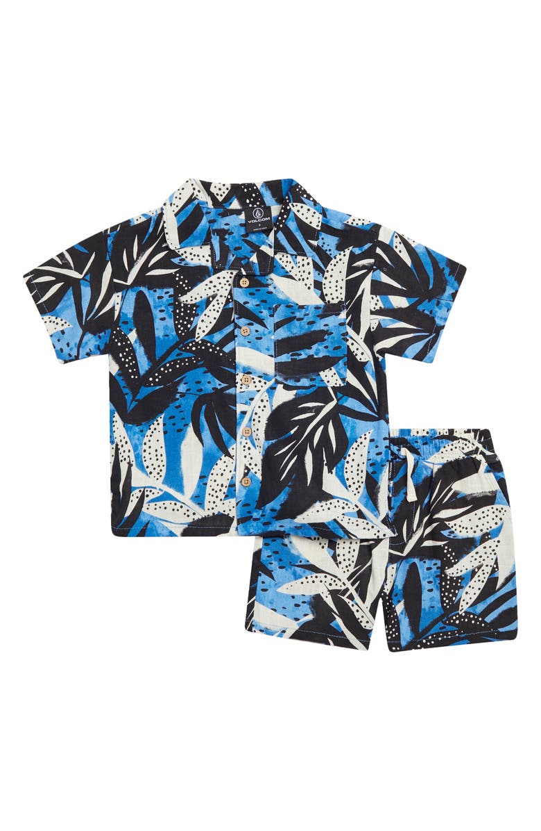 Volcom Kids' Cabana Camp Shirt & Shorts Set, Main, color,