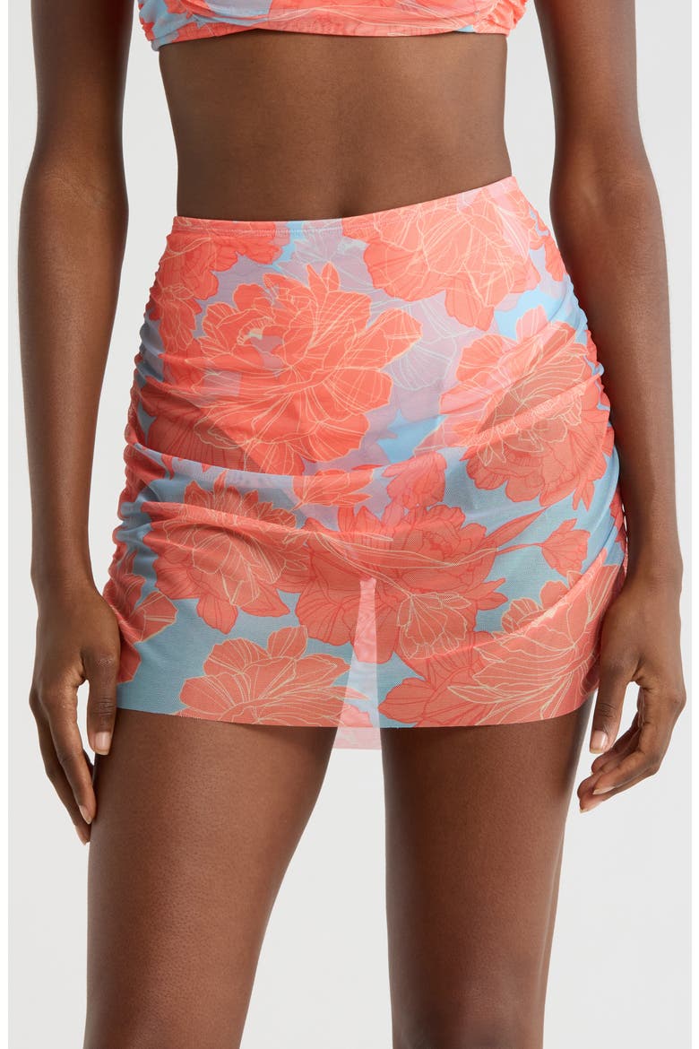 Tawnie Skirted Bikini Bottoms, Main, color, SKY BLUE PEONIES