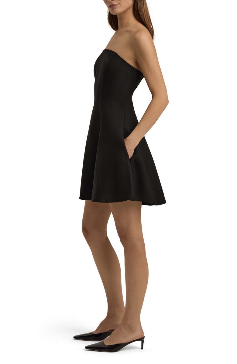 Favorite Daughter The Favorite Strapless Flare Linen Minidress, Alternate, color, 